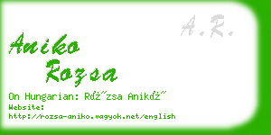 aniko rozsa business card